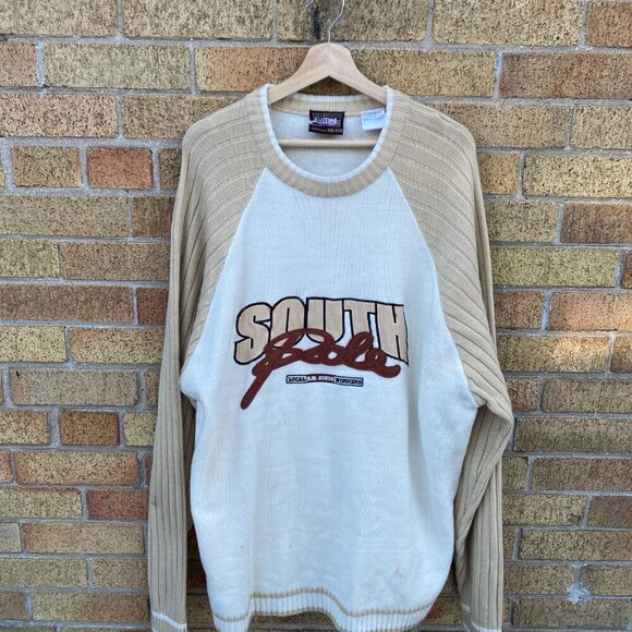 Vintage 90s Y2K South Pole Jeans Sweater Knitwear Long Sleeve XXL Embroidered - Picture 6 of 9